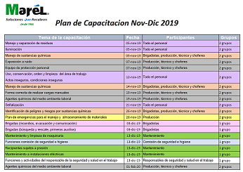 Plan de Capacitacion Nov-Dic 2019