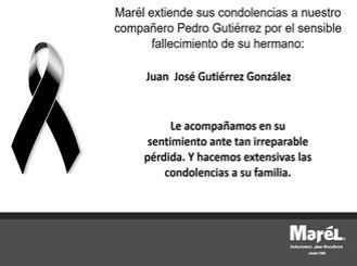 Condolencias Pedro Gutiérrez