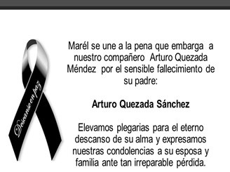 Nuestras condolencias Arturo Q.